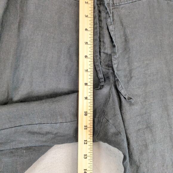 Relax Tommy Bahama Leigh Fit Black 100% Linen Pants Women's 14 Wide Leg 36x31 - Picture 6 of 9